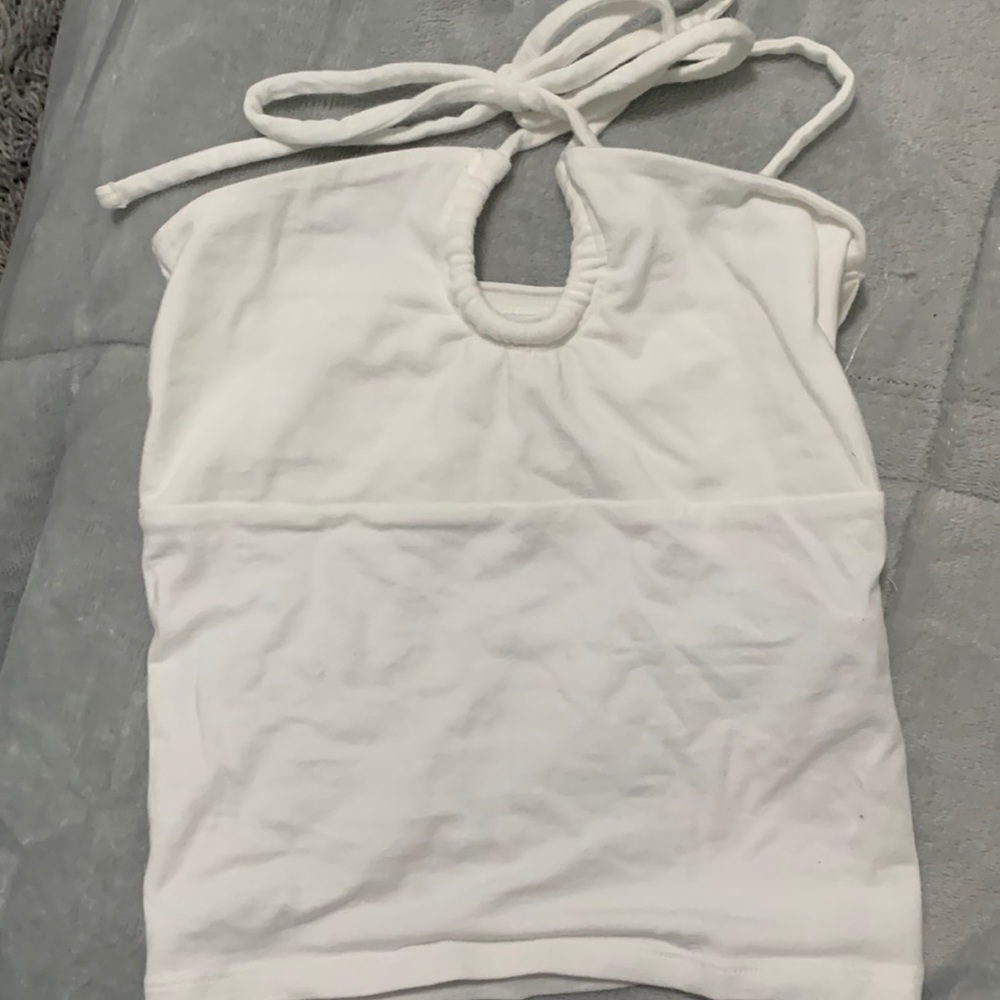 Hollister White Halter Top